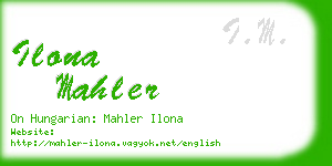 ilona mahler business card